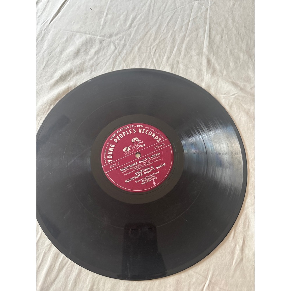 Young People's Records Aladdin Midsummer Nights Dream 10" 33RPM Good Vintage - Picture 4 of 4